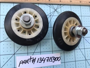 2 OEM gebrauchte Electrolux/Frigidaire Trockner Trommel Roller, Welle und Mutter P # 134715900 - Bild 1 von 7