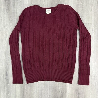 Suéter para mujer St.Johns Bay pequeño rojo borgoña Foto 1 de 4