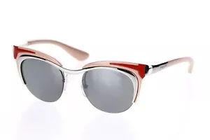 PRADA Womens SPR61O Round Multi Color 49mm Cat eye Shades Sunglasses 132968 - Picture 1 of 6