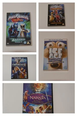 Family Friendly 5 DVD Bundle-Power Rangers, Ice Age, Fantastic 4, Narnia [U/PG] - Image 1 of 4