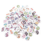  100 Pcs White Wooden Buttons for Scrapbooking Christmas Table