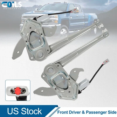 Par de reguladores de ventana eléctrica para Ford Ranger 1993-2011 delantero izquierdo derecho con motor Foto 1 de 4