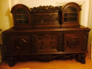 Buffet Buffetschrank Küchenschrank Gründerzeit um 1880 Eiche - Bild 1 von 8