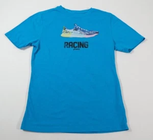 Asics Racing Blue Short Sleeve Graphic T-Shirt Size XS - Picture 1 of 5
