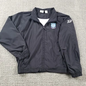 Chaqueta cortavientos vintage TAIL para mujer grande negra bombardero deportes tenis - Imagen 1 de 16