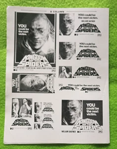 "Kingdom Of The Spiders" Original Movie Mini Ad Clip Art 1977 (Uncut) - Picture 1 of 3