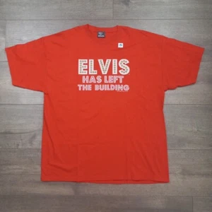 Direct From Graceland Elvis Has Left The Building T-Shirt Men's Size 2XL Red New - Picture 1 of 6