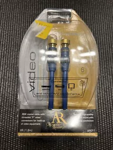 New Acoustic Research F-Coaxial 6 Ft Video Cable - Gold Plated Connectors - Picture 1 of 2