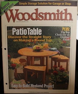 Woodsmith Magazine Vol 24 No 142 August 2002 Patio Table Woodworking - Foto 1 di 2