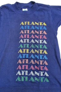 VINTAGE -1980's - Children's T-Shirt - Size 6-8 - Atlanta Graphic - Picture 1 of 3