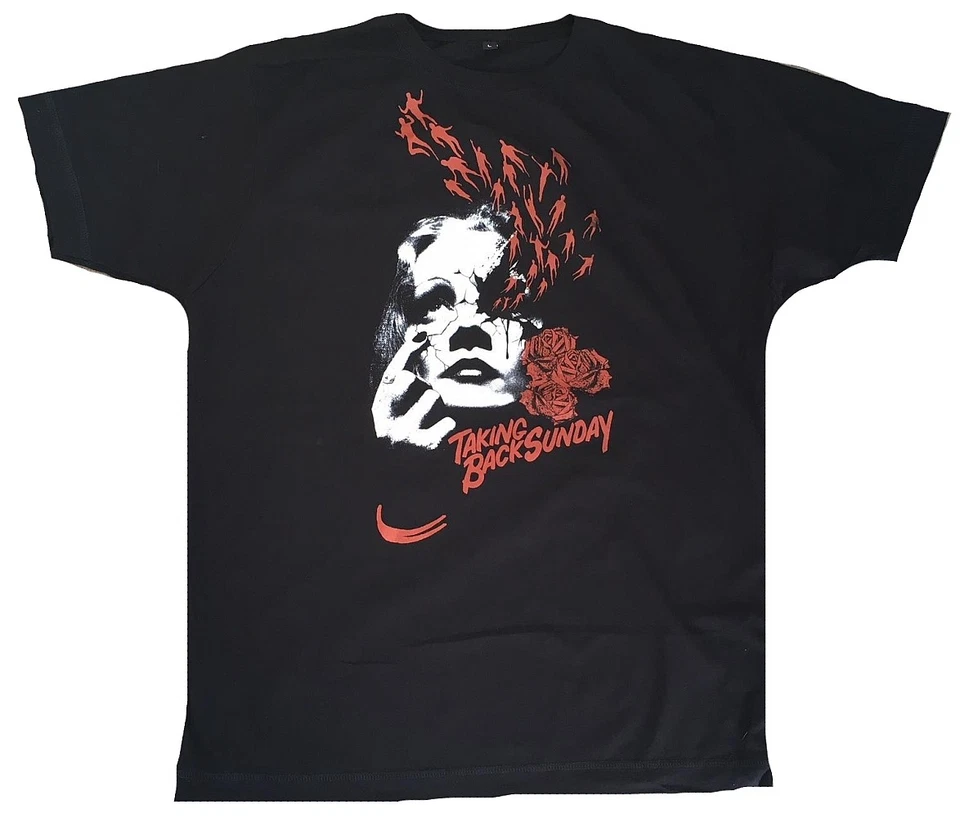 BRAVADO Kids T-Shirt TAKING BACK SUNDAY Roses Cry Woman Graphic Offic. Marchandise g.M L