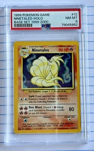 Ninetales - Set Base Unlimited Holo (12/102) Pokemon 1999- PSA 8 casi nuevo-como nuevo - Imagen 1 de 9