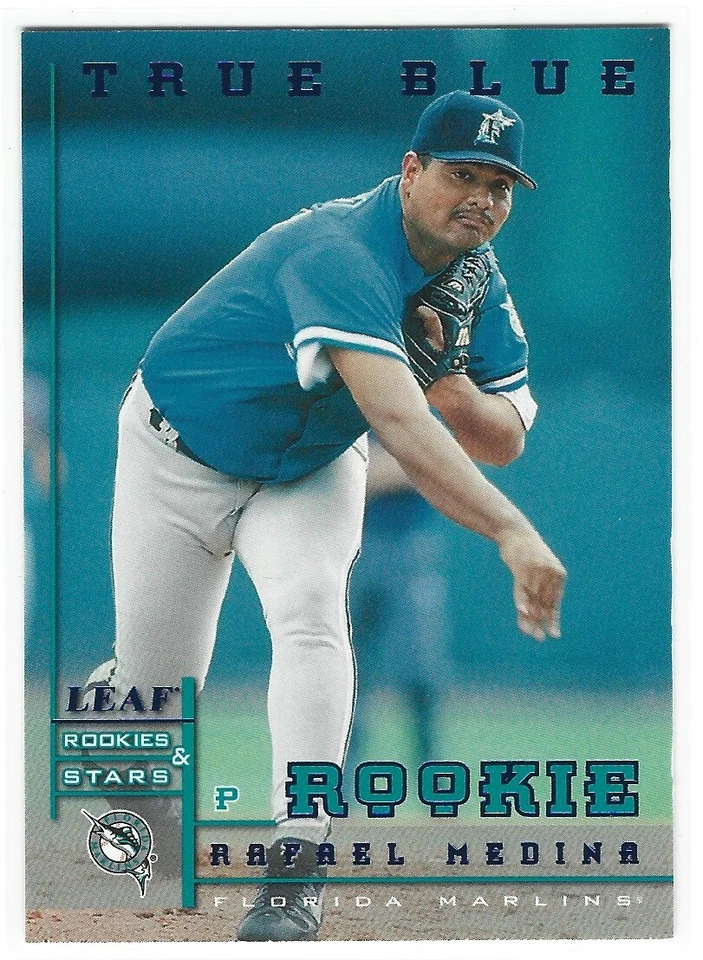 RAFAEL MEDINA 1998 LEAF ROOKIES & STARS TRUE BLUE ROOKIE MARLINS - Image 1 of 1
