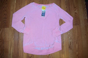 NWT Womens Green Tea Frosted Pink Striped Pullover Sweat Shirt Size Small - Picture 1 of 1