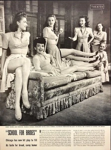 1944 Scuola per Spose Chicago Gioco Seconda Guerra Mondiale Rivista Articolo - Foto 1 di 6