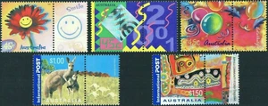 Australia 2001 Colour My Day conjunto de 5 estampillas internacionales, montadas sin montar o nunca montadas, limpias - Imagen 1 de 1