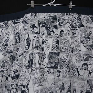 Marvel Comics Strip Full Flat Size Sheet Black / White + Pillowcase
