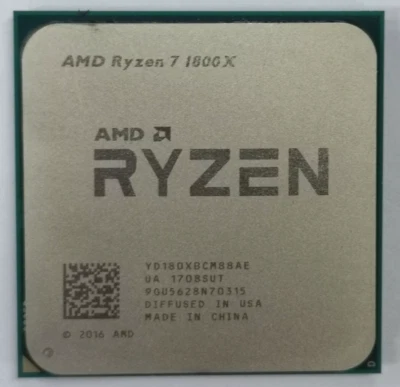 AMD Ryzen 7 1800X Desktop Processor AM4 Eight Core YD180XBCM88AE 95W Good Work - Image 1 of 3