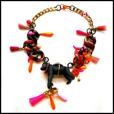 Monkey Necklace Pendant Animals Pet Jewellery Magic Jewelry Charms Jewel Tassels - Image 1 of 4