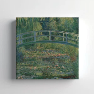 Lirio de agua estanque Monet reproducción lienzo impresión arte de pared decoración del hogar colgante de pared - Imagen 1 de 10