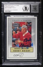 2001 Fleer Greats of the Game Bob Knight Bobby #13CC BAS Certified BGS Encased