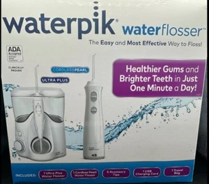 Paquete combinado Waterpik Ultra Plus e inalámbrico Pearl Water Flosser - Imagen 1 de 1
