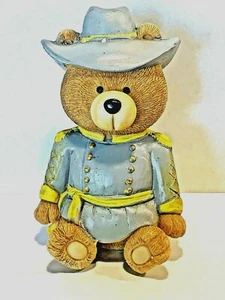3 1/2" Confederate General Teddy Bear Resin New - Picture 1 of 1