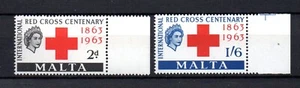 Malta 1963 set red cross stamps (Michel 283/84) MNH - Picture 1 of 2