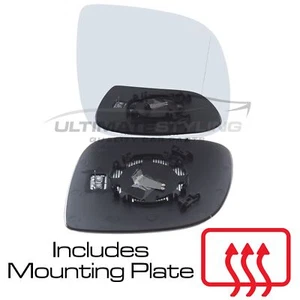 Wing Mirror Glass VW Transporter T5 Van 2010-2016 Heated Aspherical Drivers Side - Picture 1 of 7