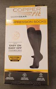 Copper Fit Work Gear Easy On Easy Off Knee High Compression Socks S/M NEW - Picture 1 of 4