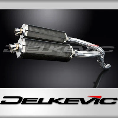 Kawasaki ZX-10R Ninja 06-07 Delkevic Slip On 14" Oval Carbon Exhaust Muffler Kit — 第 1/4 张图片