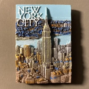 New York City Empire State Building USA Tourist Souvenir 3D Harz Kühlschrankmagnet - Bild 1 von 4