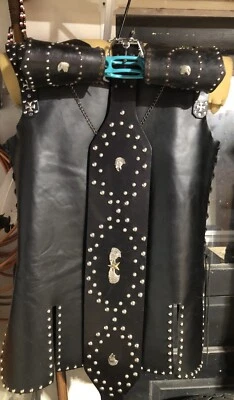 Средневековый рыцарь кожаный Larp с ремнем, 2-пары перчаток и кольчуга coif  - Изображение 1 из 4