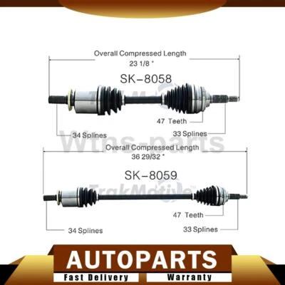 2 JUNTAS CV DELANTERAS TRAKMOTIVE EJES EJE EJES PARA CHEVROLET OPTRA 2004-2009 Foto 1 de 4