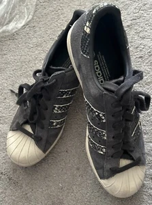 Adidas Snake Stripe Gray Suede Ivory Shell Toe Sz. 8.5 Women’s—RARE! - Picture 1 of 7