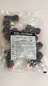 SMC KQT13-35S (Pack Of 10) Male Branch Tee Fitting 1/2" Tubing 1/4" NPT - Picture 1 of 3