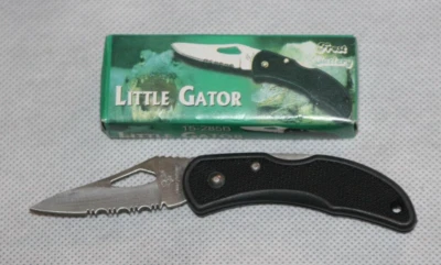 Frost Cutlery Little Gator Small Tactical Knife - Black - 15-285B - Image 1 of 4
