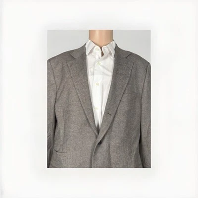 Abrigo deportivo Brunello Cucinelli lana cachemir seda franela sarga avena topo 54/44 EE. UU. Foto 1 de 4