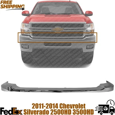 PARAGOLPES DELANTERO CHEVROLET SILVERADO 2500 HD/3500 HD 2011-2014 superior cromado, plástico Foto 1 de 4