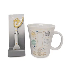 NEU Disney Parks WDW Unlock Your Imagination Keramiktasse mit Schlüssellöffel - Bild 1 von 6