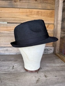Cappello Fedora Uomo Nollia 100% Lino Colore Nero Leggero Cappello Elegante - Foto 1 di 8