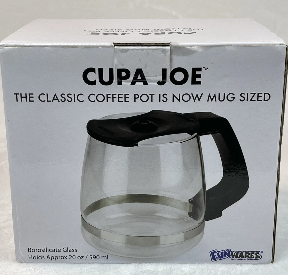 Taza de café Cupa Joe 20 oz Funwares novedad taza de vidrio mordaza regalo NUEVO Foto 1 de 4
