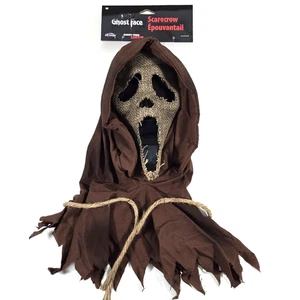 SCREAM GHOSTFACE SCARECROW MASK BURLAP FUN WORLD ADULT SIZE OFFICIAL RARE NWT - Picture 1 of 10
