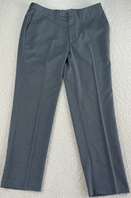 Pantalones de vestir Saddlebred gris 38x32 Performace para hombre Foto 1 de 4