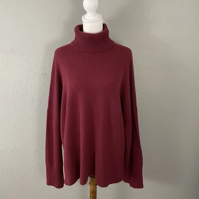 J. Crew $98 водолазка свитер женщин XXL бордовый супермягкая пряжа трикотажа BD143 - Изображение 1 из 4