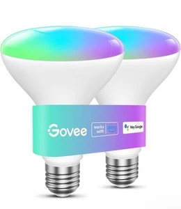 Govee Smart Light Bulbs, 1200 Lumens Dimmable BR30 Bulbs, RGBWW Color - Picture 1 of 1