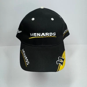 Menards Racing NASCAR Hat Adjustable Baseball Cap #11 Embroidered Black Seba Tag - Picture 1 of 7