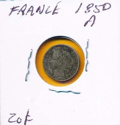 FRANCE - 1850-A -  SILVER - 20 CENTIMES - #4809 - Image 1 of 2