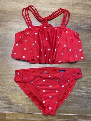 Tommy Hilfiger 2 piezas Traje de baño Volantes Bikini Niñas Grande Foto 1 de 4
