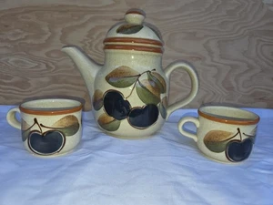 Waechtersbach Vintage Teapot And 2 Matching Cups Porcelain - Picture 1 of 7